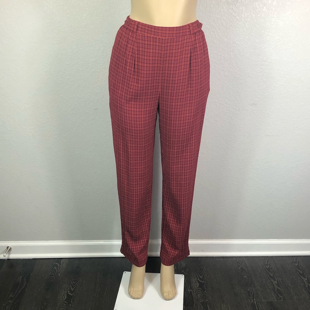 Vintage High Waisted Plaid Pants